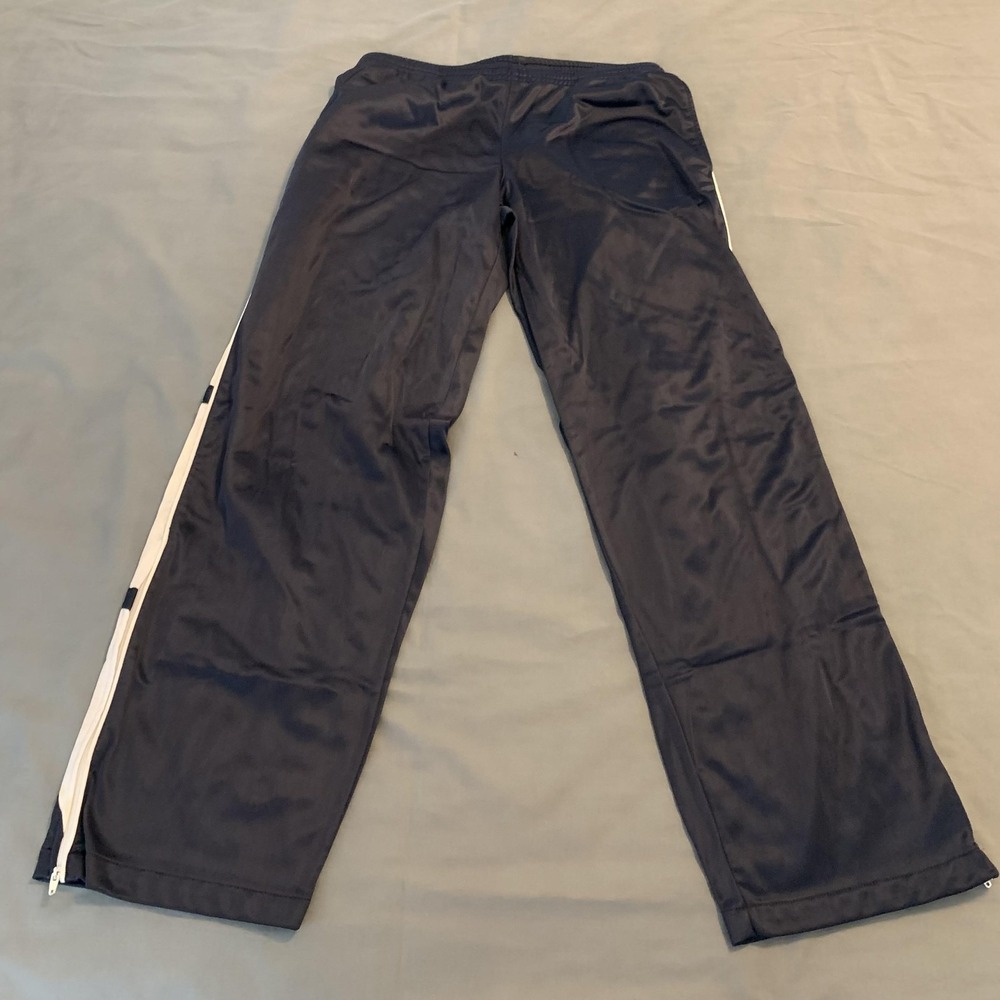 GTM Sportswear Track Pants Womens Large Blue Side Zip‎ Tearaway Warmup Athletic